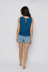 Keri-Sleeveless Woven Shell